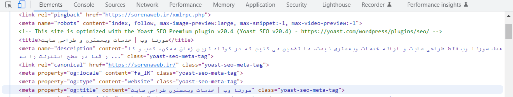 متا تگ ها در سئو سورنا وب