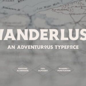 دانلود فونت انگلیسی Wanderlust – Travel Font