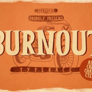 دانلود فونت انگلیسی Burnout Font